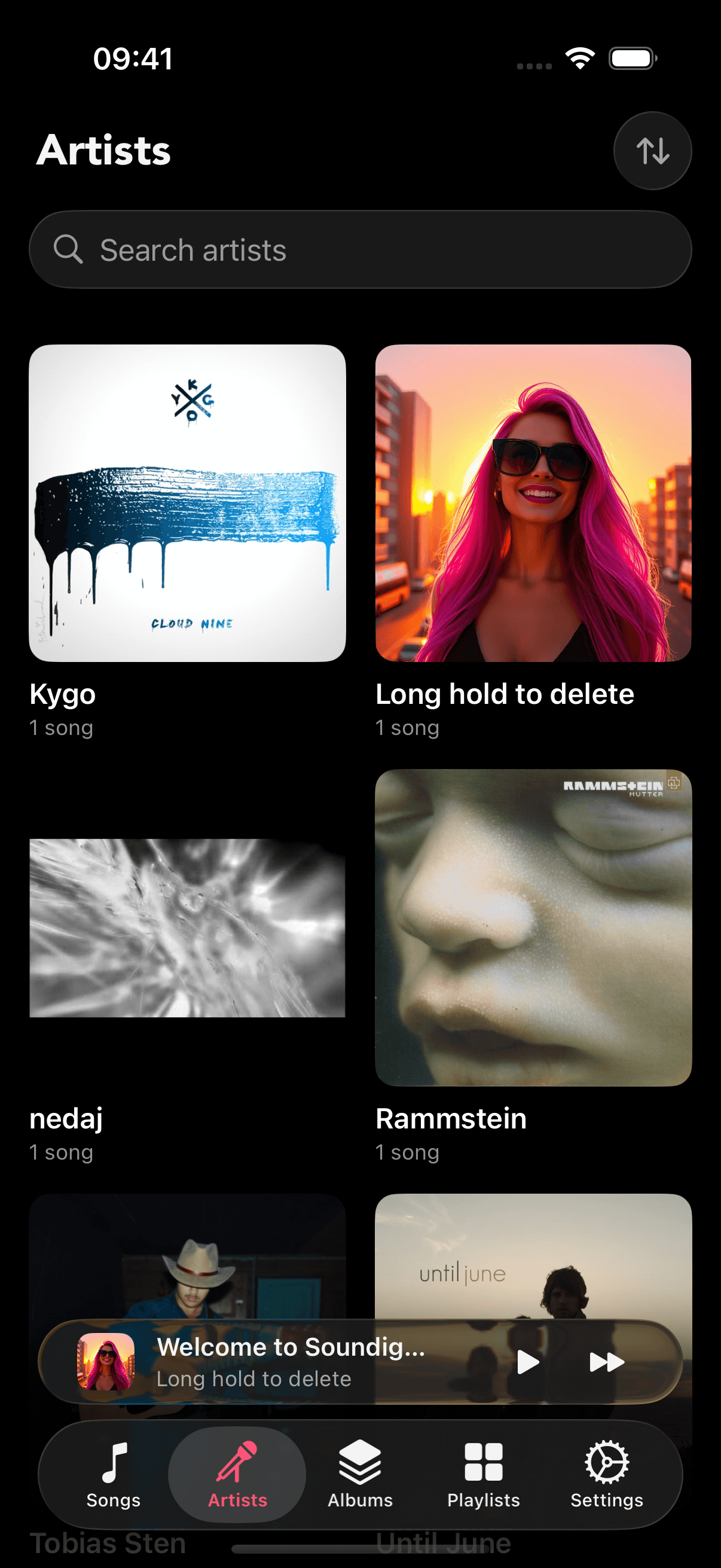 Soundlight song list